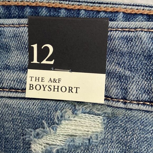 Abercrombie & Fitch Boyshort Sz 12 distress NWT - Picture 2 of 12